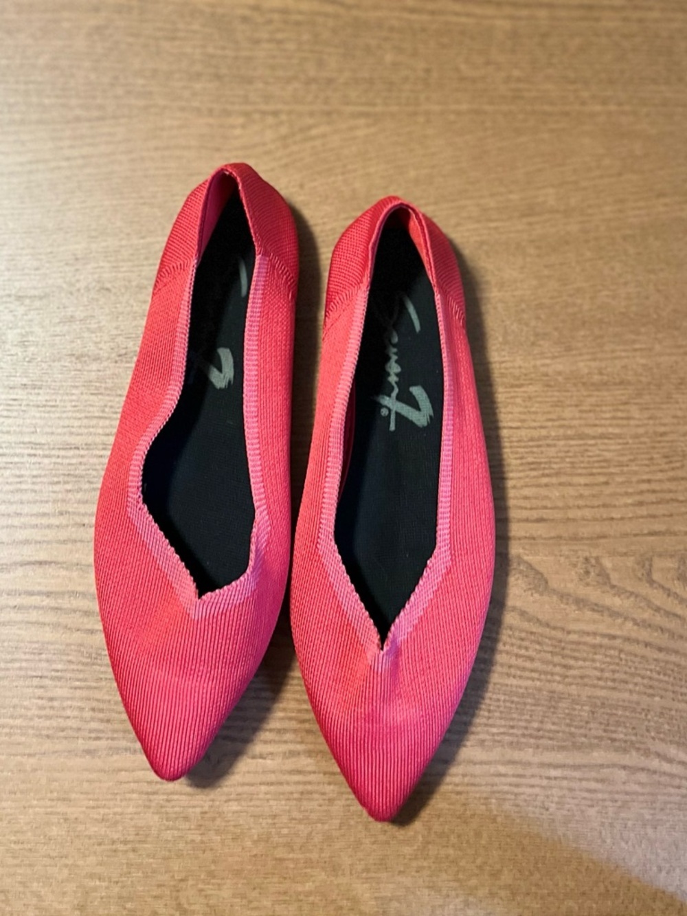 Seven7 Women's Pointed Slip-On Flats in Red